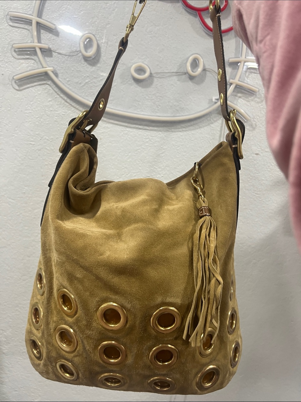 Coach Suede Eyelet Large Duffle VTG 2004 - Picture 3 of 10